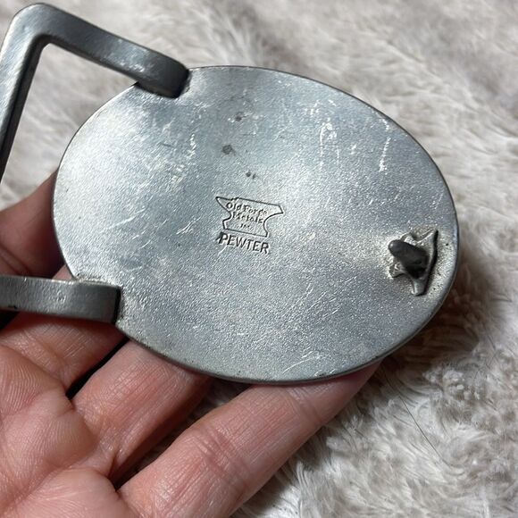 Vintage running horse, pewter belt buckle - Picture 5 of 5